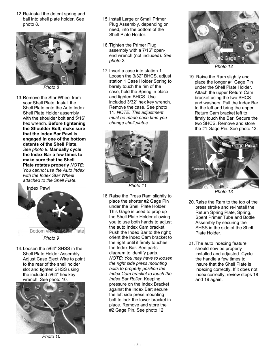 RCBS Pro 2000 Auto Index Upgrade Kit User Manual | Page 5 / 9