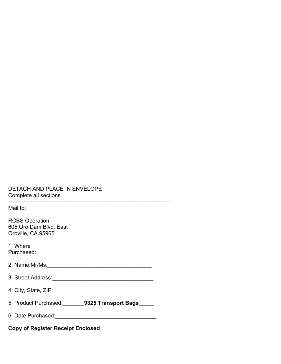 RCBS RASS Transport Bag User Manual | Page 7 / 8