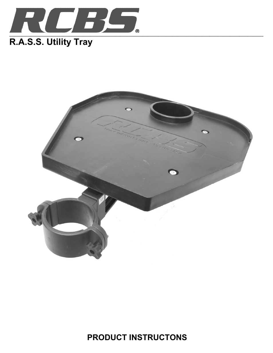 RCBS RASS Utility Tray User Manual | 8 pages