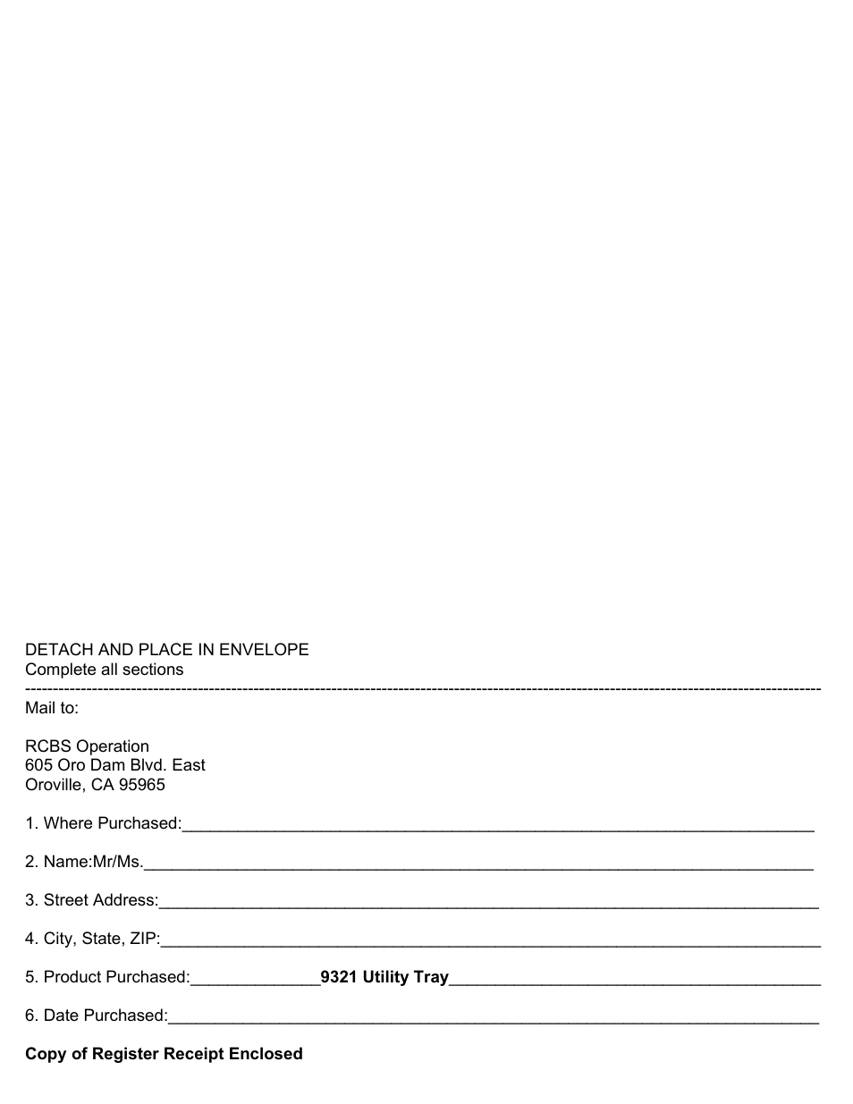RCBS RASS Utility Tray User Manual | Page 7 / 8