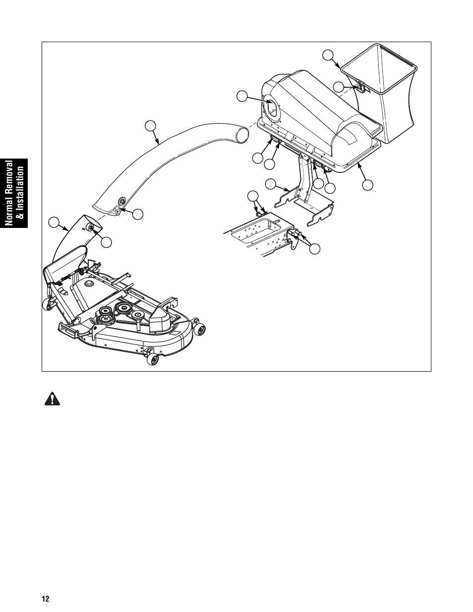 Warning, Normal removal & installation | Briggs & Stratton 1695353 User Manual | Page 14 / 16