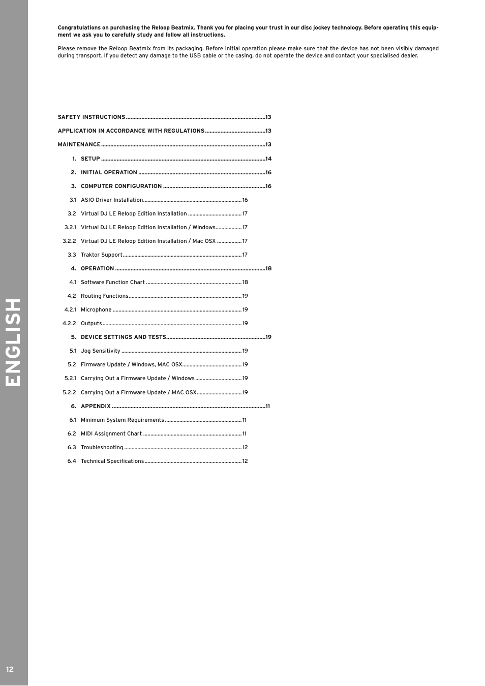 English | Reloop BEATMIX User Manual | Page 12 / 44