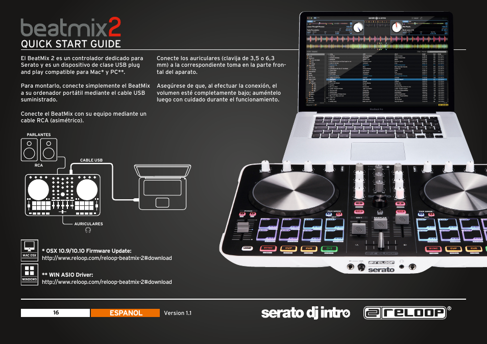 Quick start guide | Reloop BEATMIX 2 - Quickstart Guide User Manual | Page 16 / 20