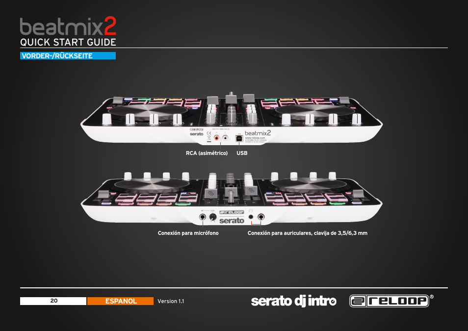 Quick start guide | Reloop BEATMIX 2 - Quickstart Guide User Manual | Page 20 / 20