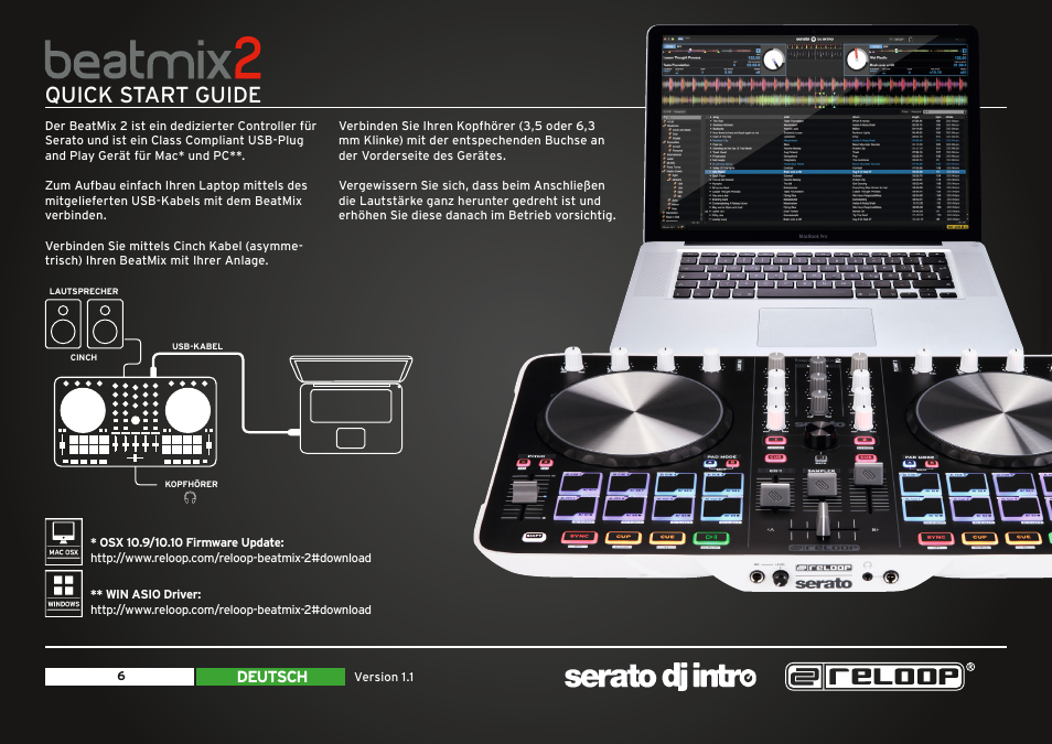 Quick start guide | Reloop BEATMIX 2 - Quickstart Guide User Manual | Page 6 / 20