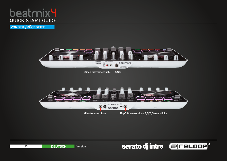 Quick start guide | Reloop BEATMIX 4 - Quickstart Guide User Manual | Page 10 / 20