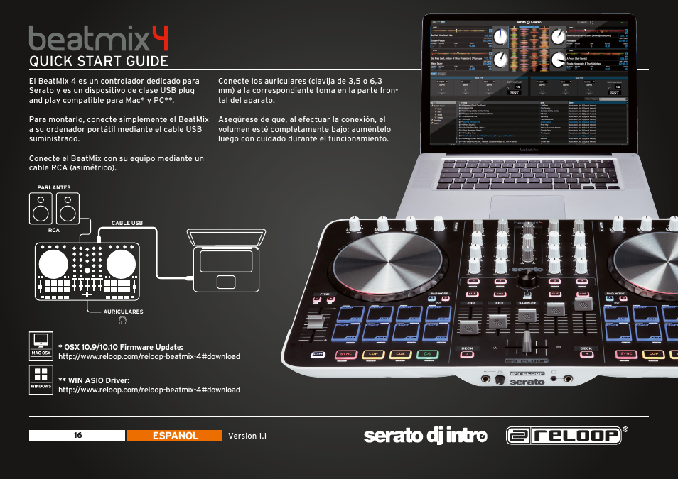 Quick start guide | Reloop BEATMIX 4 - Quickstart Guide User Manual | Page 16 / 20