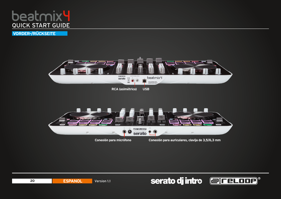 Quick start guide | Reloop BEATMIX 4 - Quickstart Guide User Manual | Page 20 / 20