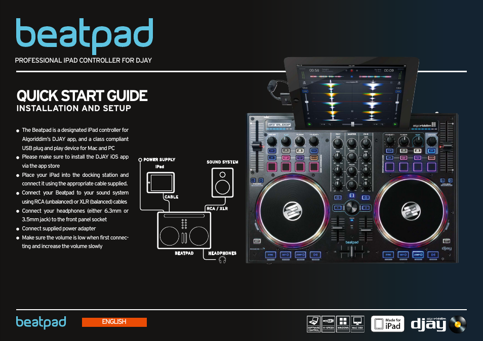 Reloop BEATPAD - Quickstart Guide User Manual | 24 pages