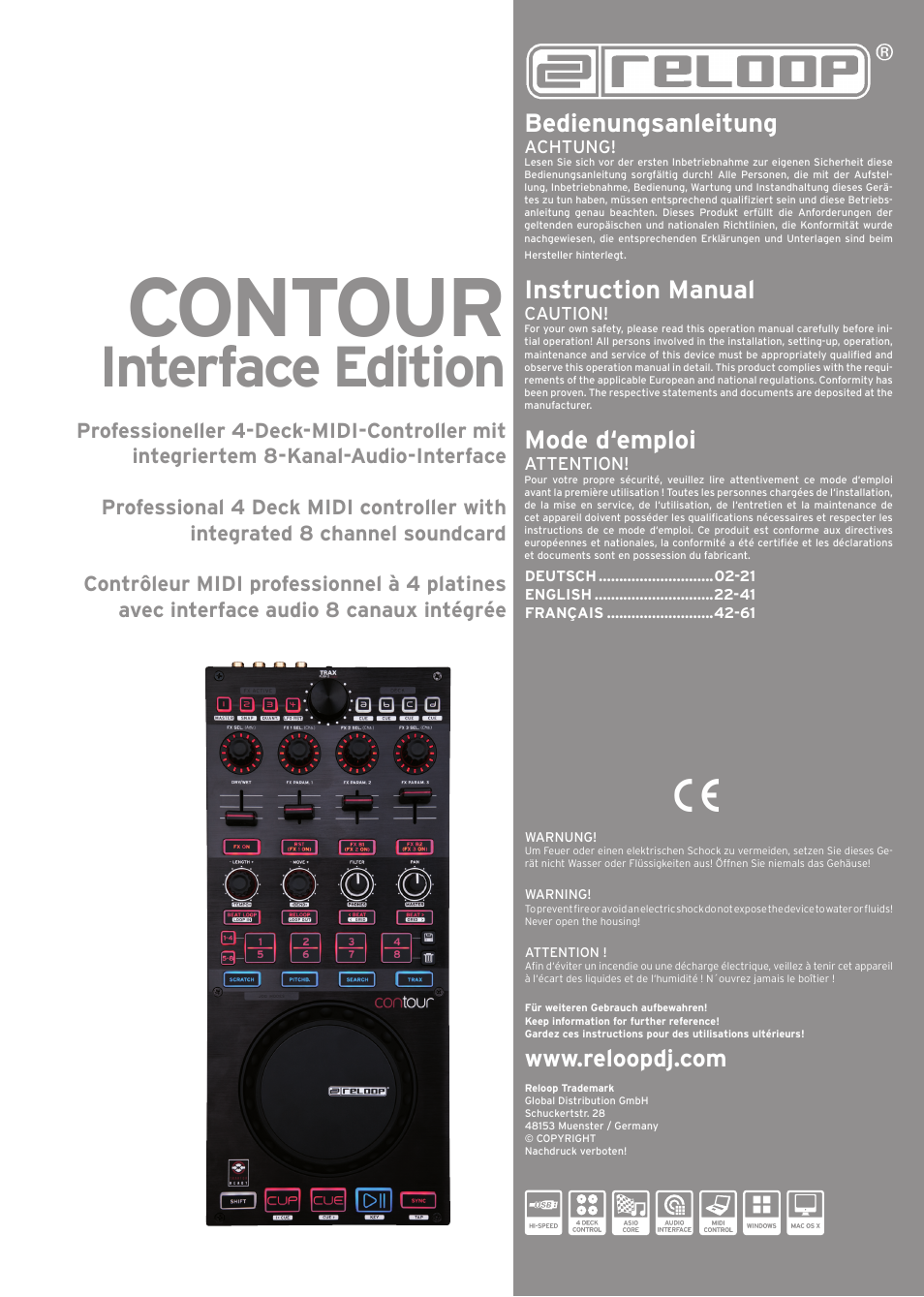 Reloop CONTOUR INTERFACE EDITION User Manual | 64 pages