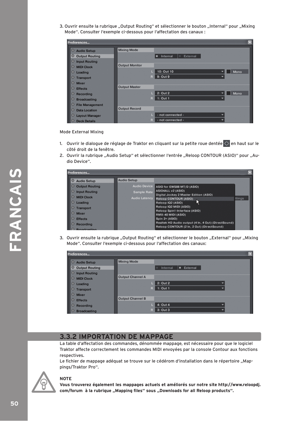 Fr anc ai s | Reloop CONTOUR INTERFACE EDITION User Manual | Page 50 / 64