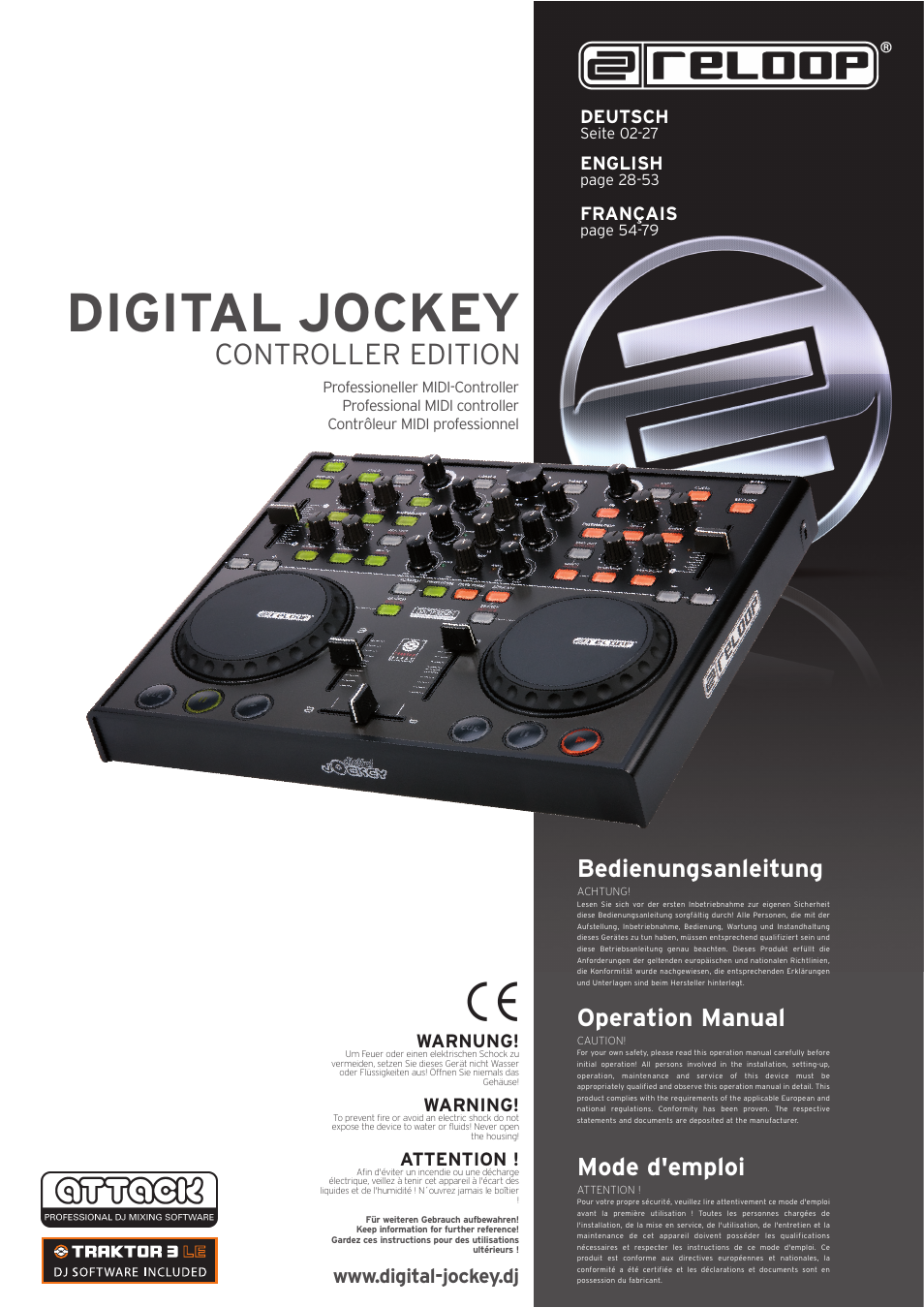 Reloop DIGITAL JOCKEY User Manual | 80 pages