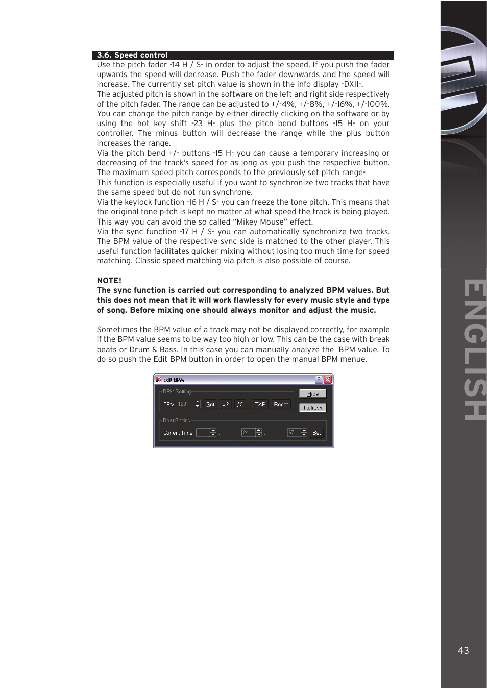 English | Reloop DIGITAL JOCKEY User Manual | Page 43 / 80
