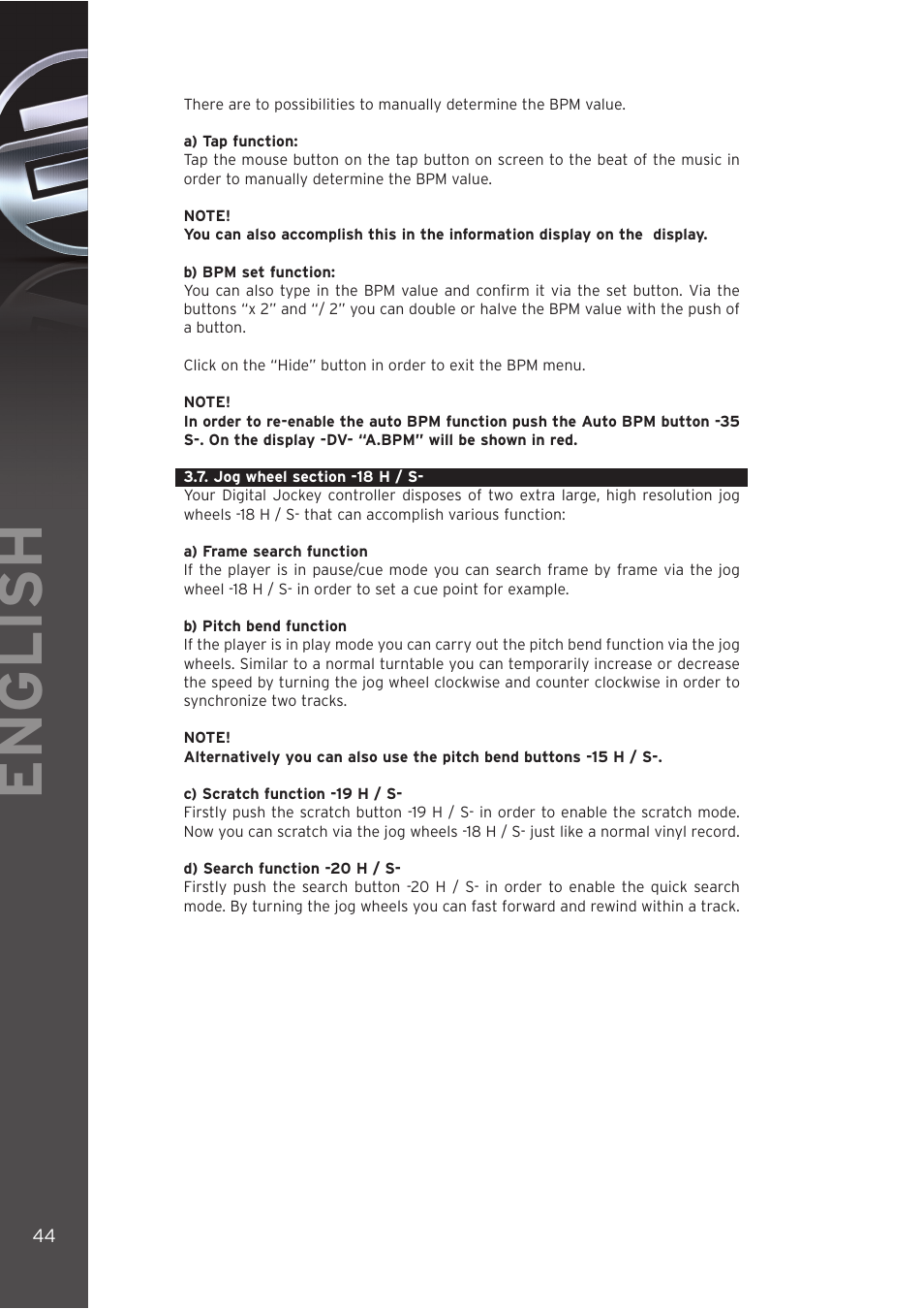 English | Reloop DIGITAL JOCKEY User Manual | Page 44 / 80