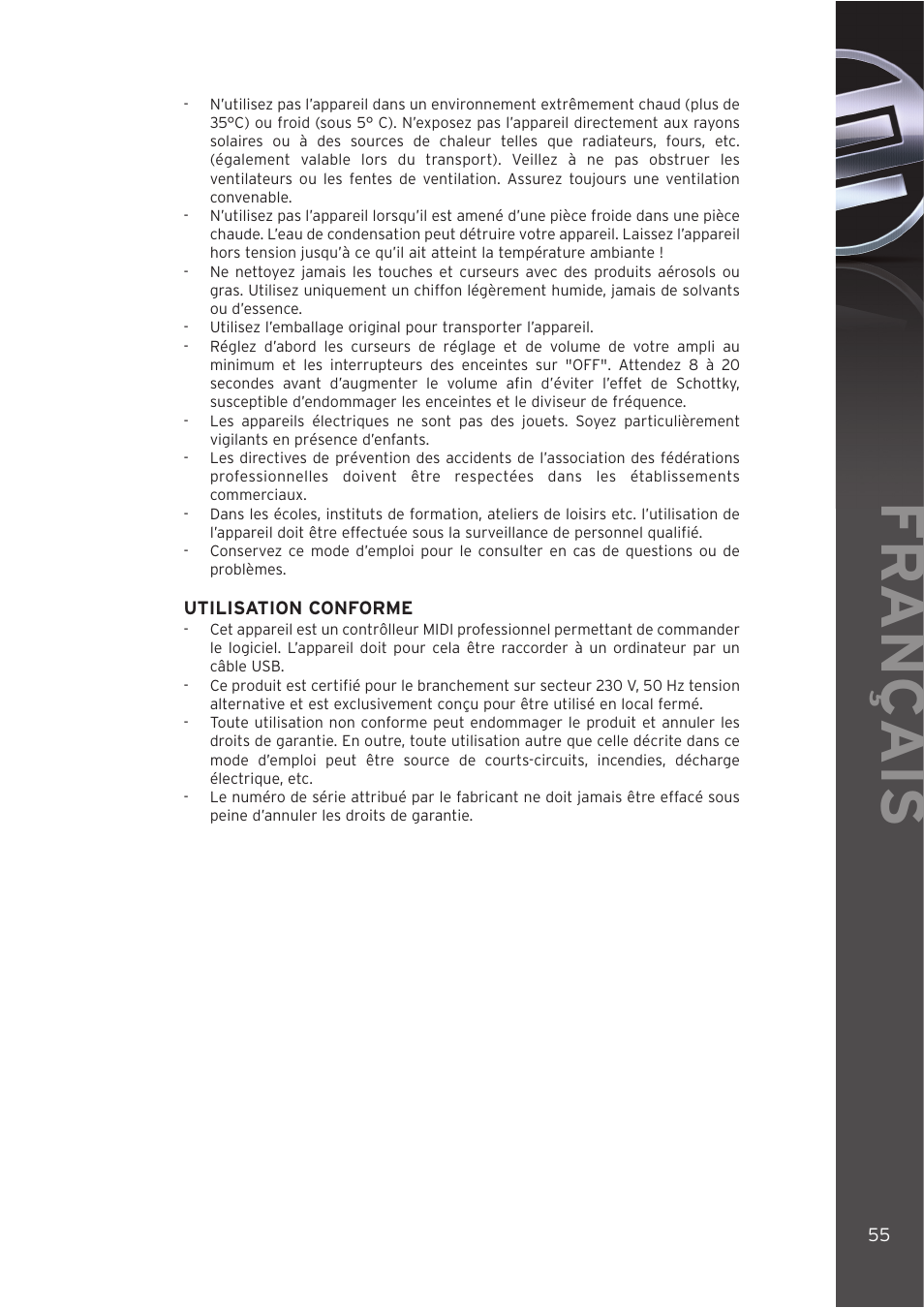 Fr ançais | Reloop DIGITAL JOCKEY User Manual | Page 55 / 80
