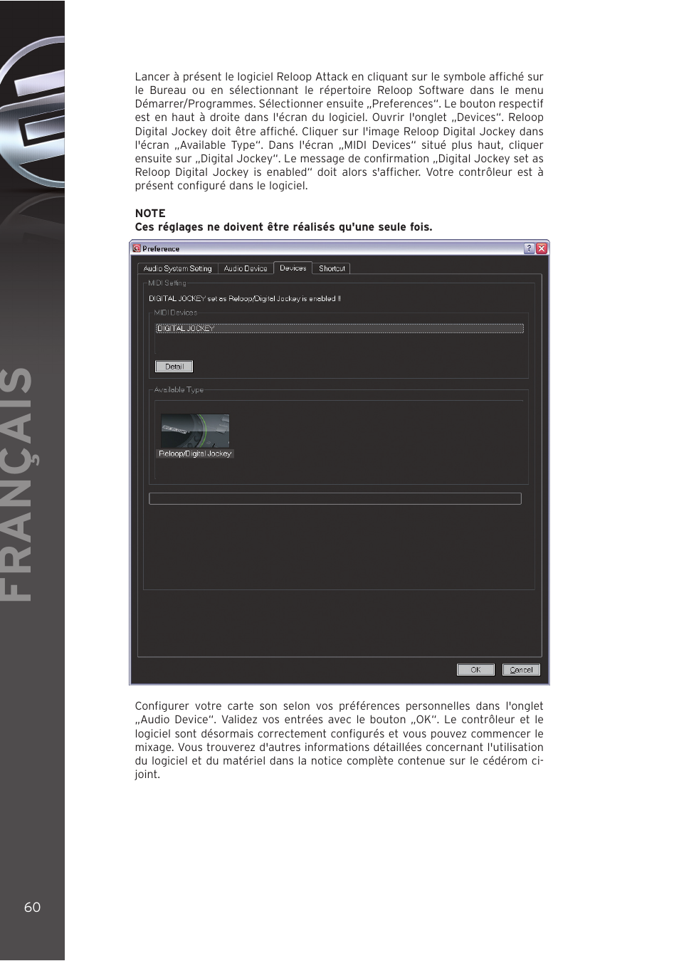 Fr ançais | Reloop DIGITAL JOCKEY User Manual | Page 60 / 80