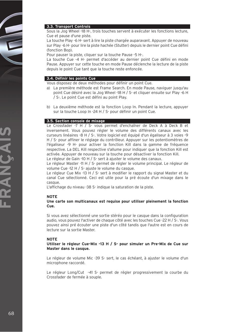 Fr ançais | Reloop DIGITAL JOCKEY User Manual | Page 68 / 80