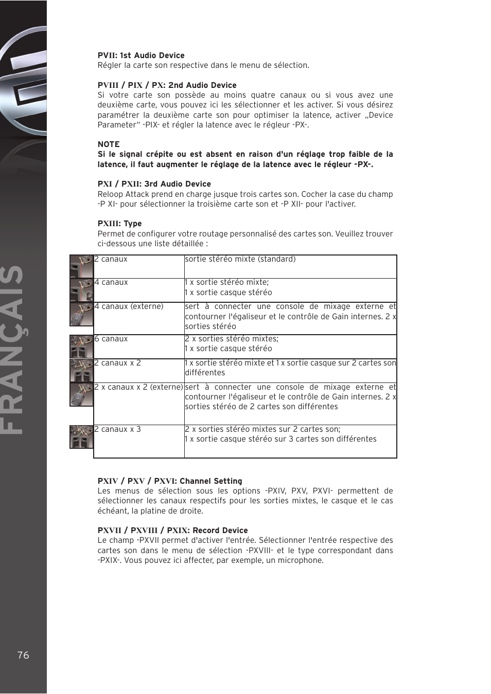 Fr ançais | Reloop DIGITAL JOCKEY User Manual | Page 76 / 80