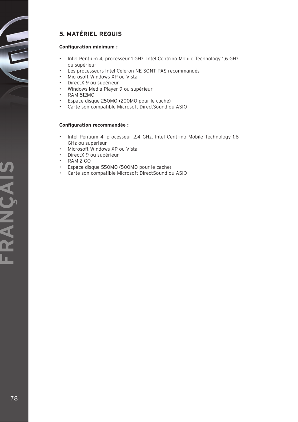 Fr ançais | Reloop DIGITAL JOCKEY User Manual | Page 78 / 80