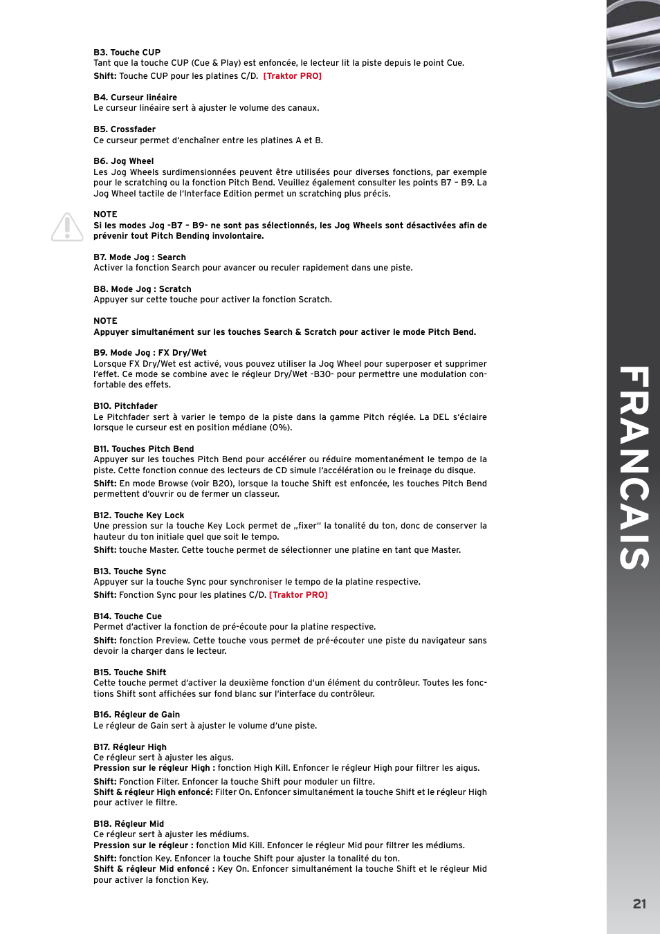 Fr anc ais | Reloop DIGITAL JOCKEY 2 CONTROLLER EDITION User Manual | Page 21 / 24
