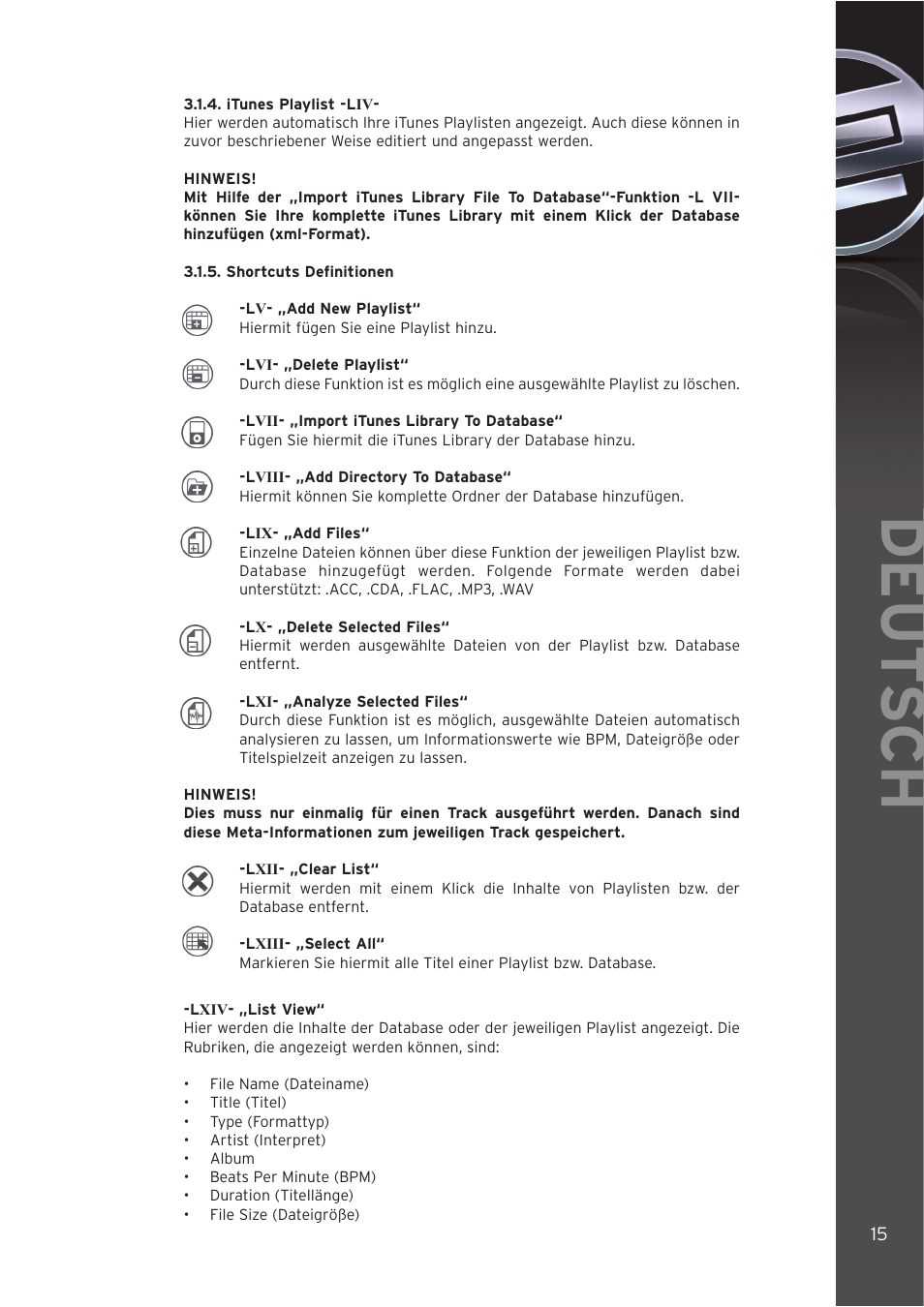 Deut sch | Reloop DIGITAL JOCKEY INTERFACE EDITION User Manual | Page 15 / 86