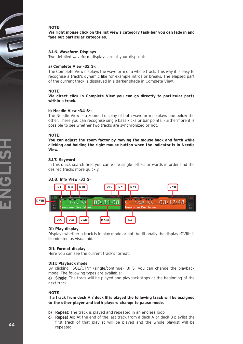 English | Reloop DIGITAL JOCKEY INTERFACE EDITION User Manual | Page 44 / 86