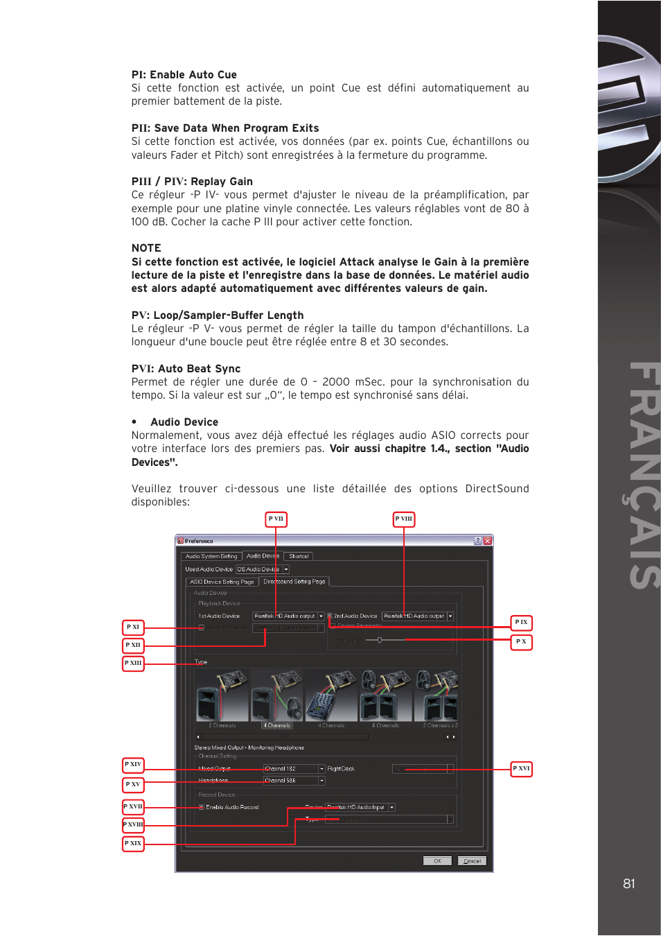 Fr ançais | Reloop DIGITAL JOCKEY INTERFACE EDITION User Manual | Page 81 / 86