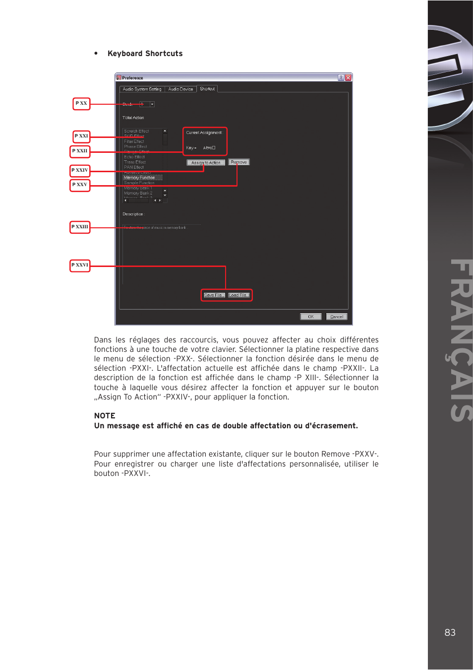 Fr ançais | Reloop DIGITAL JOCKEY INTERFACE EDITION User Manual | Page 83 / 86