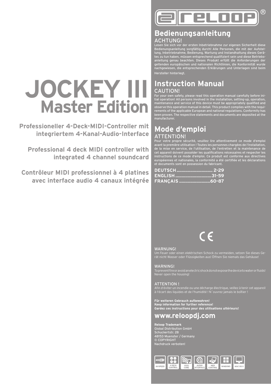 Reloop JOCKEY 3 ME INKL. TRAKTOR LE 2 User Manual | 89 pages