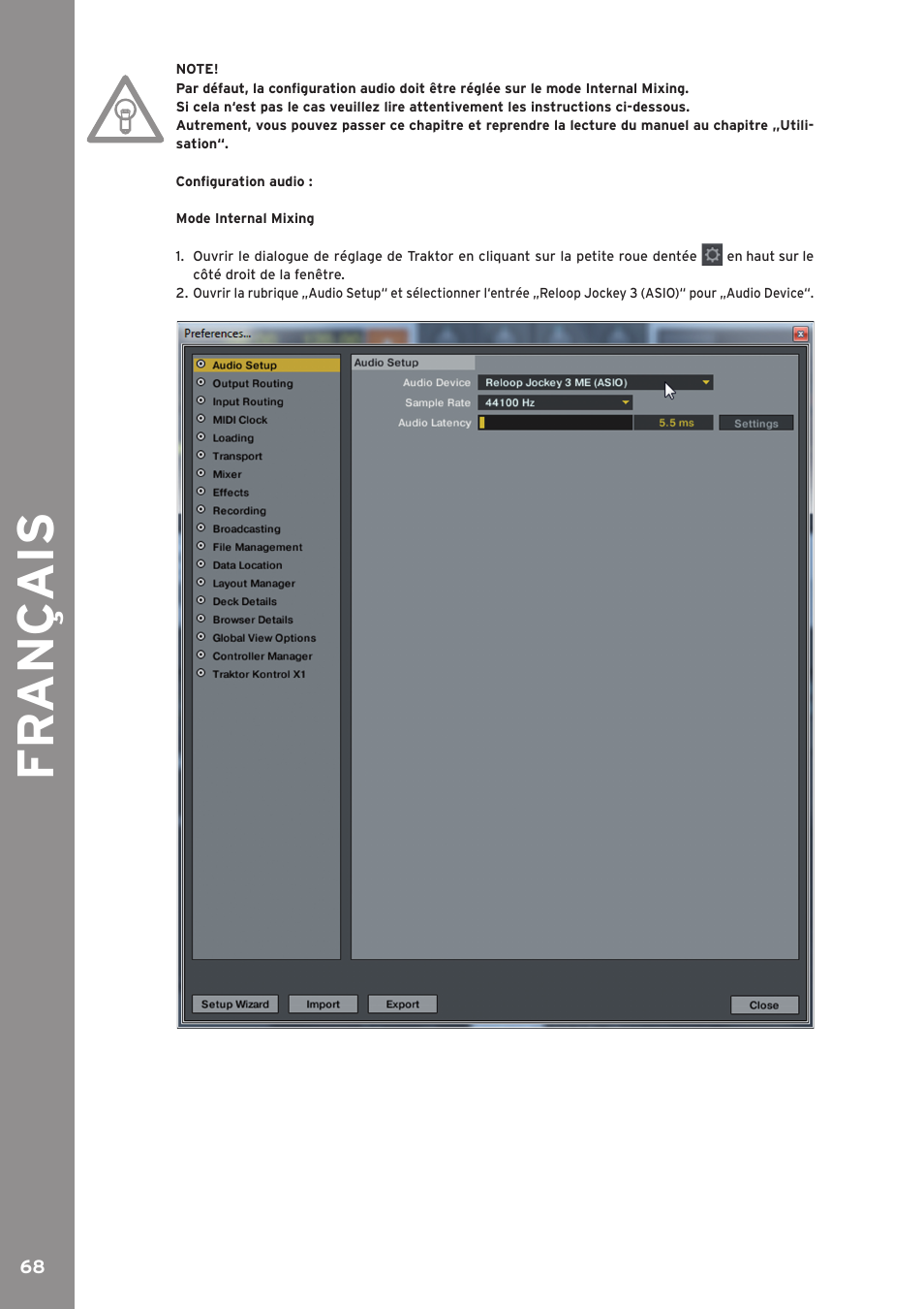 Fr ançais | Reloop JOCKEY 3 ME INKL. TRAKTOR LE 2 User Manual | Page 68 / 89