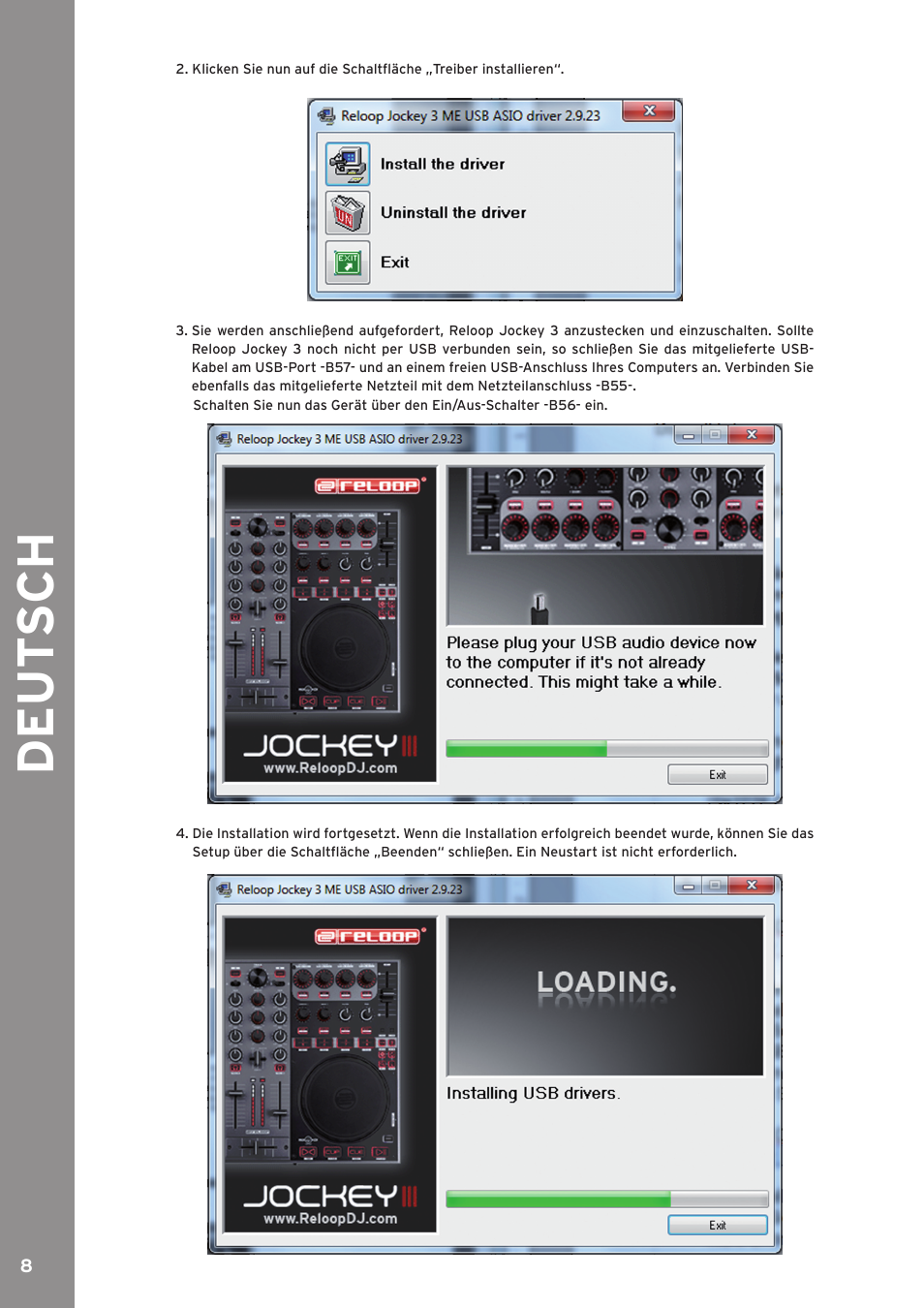 De ut s ch | Reloop JOCKEY 3 ME INKL. TRAKTOR LE 2 User Manual | Page 8 / 89