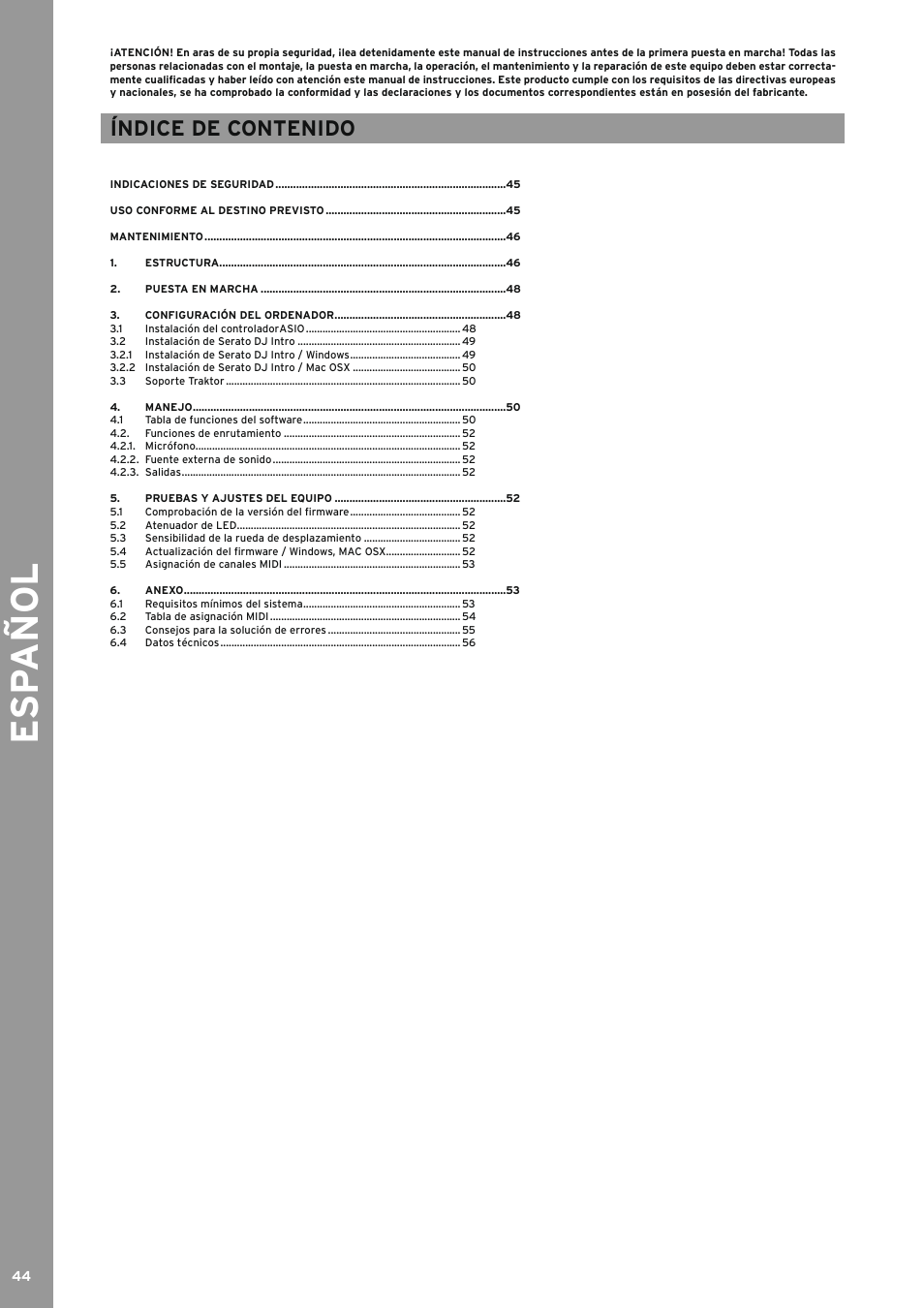 Reloop TERMINAL MIX 2 - Instruction Manual User Manual | Page 44 / 60