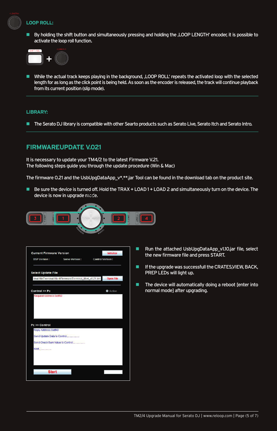 Firmwareupdate v.021 | Reloop TERMINAL MIX 4 SERATO DJ BUNDLE - Upgrade Manual For Serato DJ User Manual | Page 5 / 7