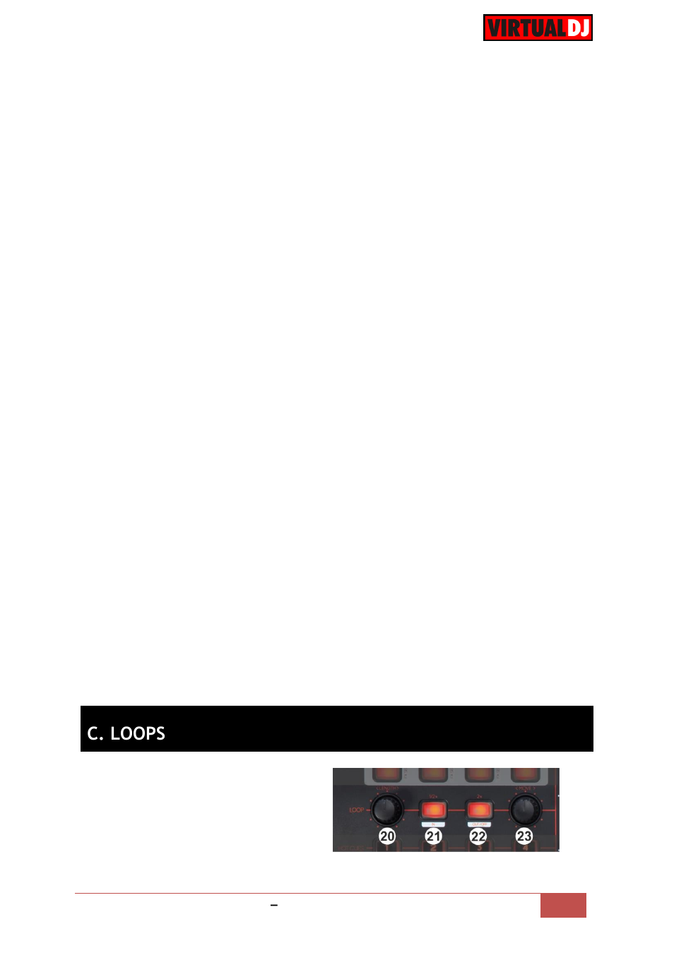 C. loops | Reloop TERMINAL MIX 4 - VirtualDJ 8 Operation Guide User Manual | Page 7 / 15