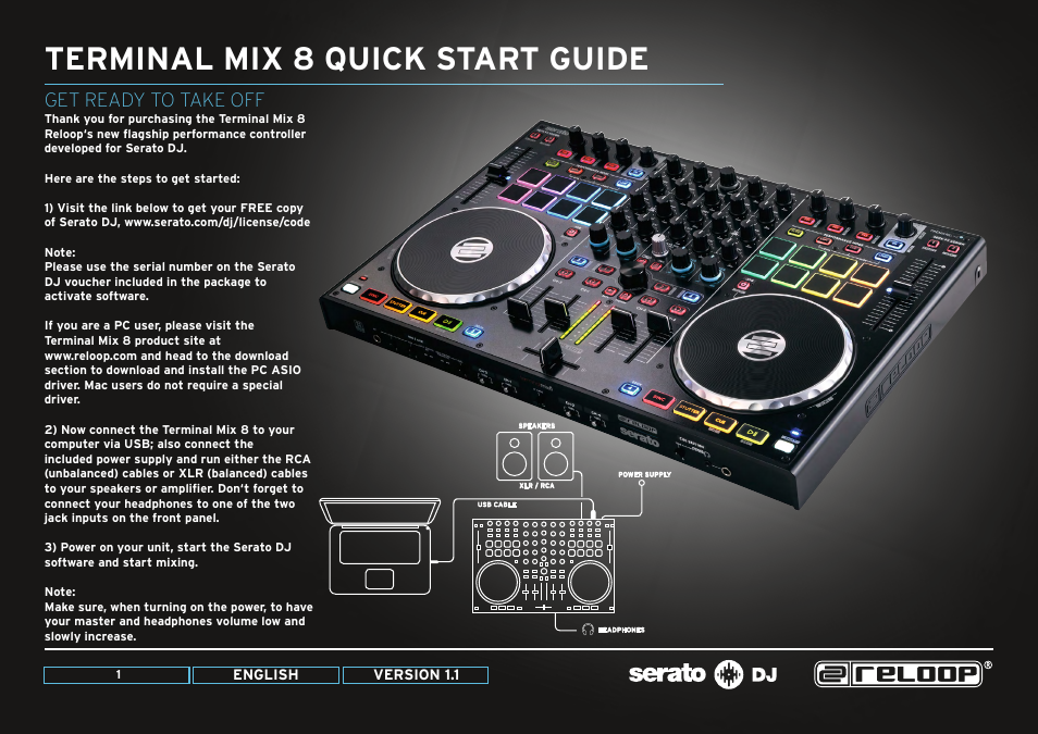 Reloop TERMINAL MIX 8 - Quick Start Guides User Manual | 32 pages