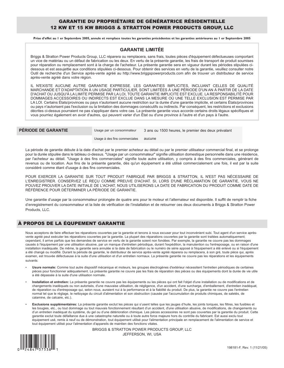 Briggs & Stratton 040213 User Manual | Page 56 / 56