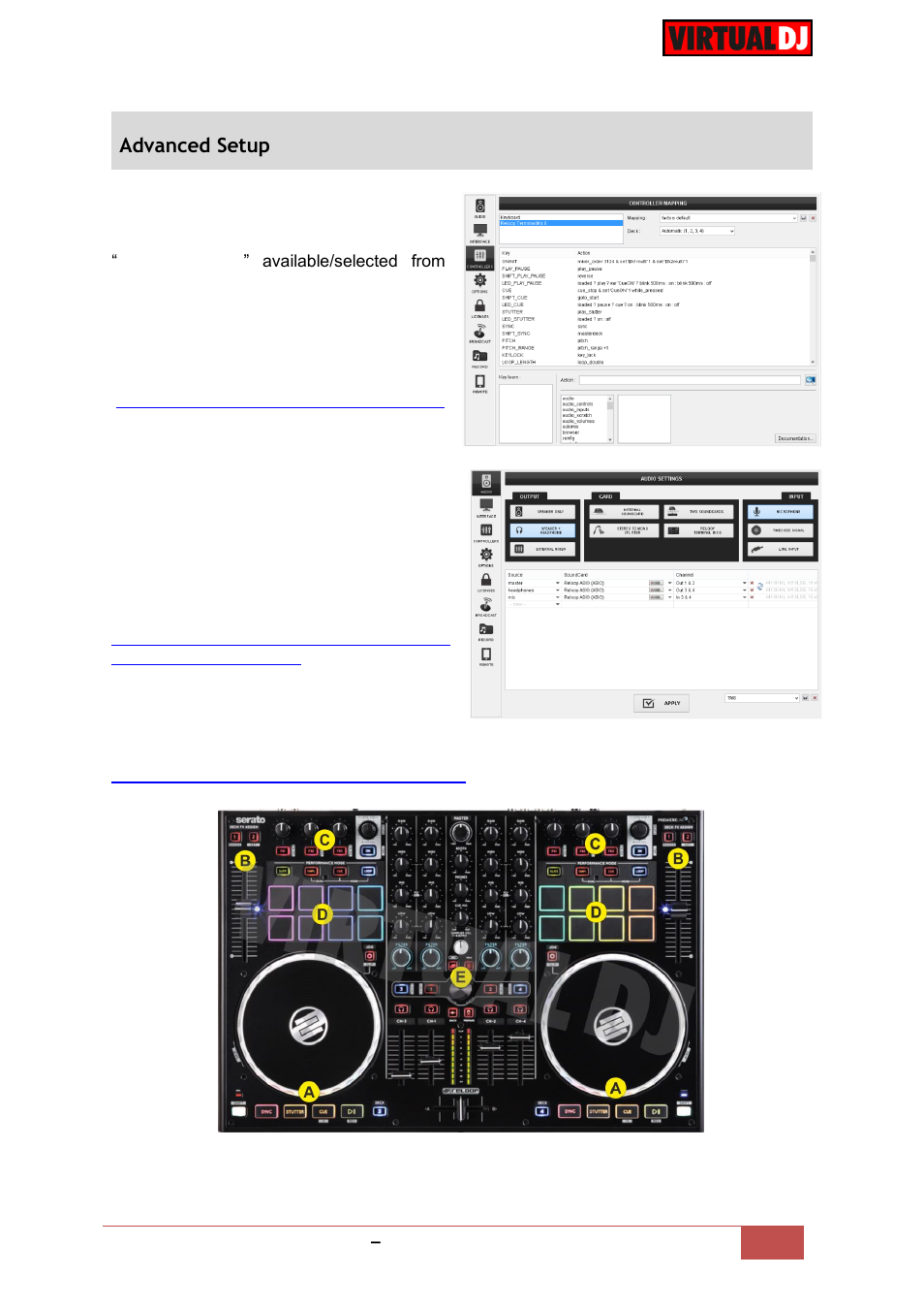Advanced setup | Reloop TERMINAL MIX 8 - VirtualDJ 8 Operation Guide User Manual | Page 4 / 15