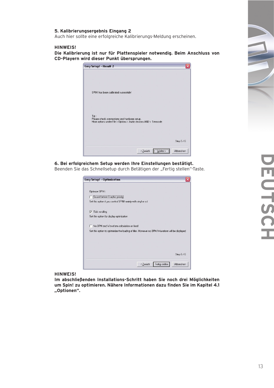 Deut sch | Reloop SPIN! User Manual | Page 13 / 140