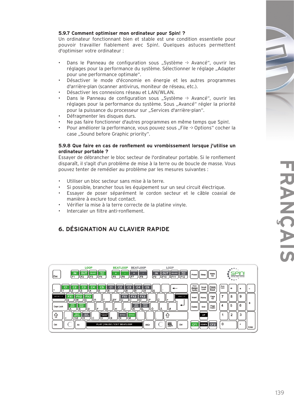 Fr ançais | Reloop SPIN! User Manual | Page 139 / 140