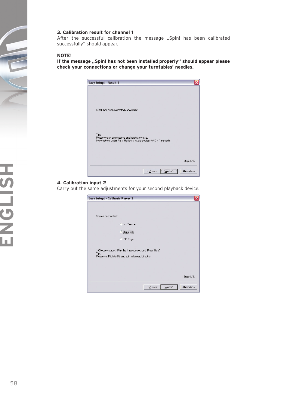 English | Reloop SPIN! User Manual | Page 58 / 140