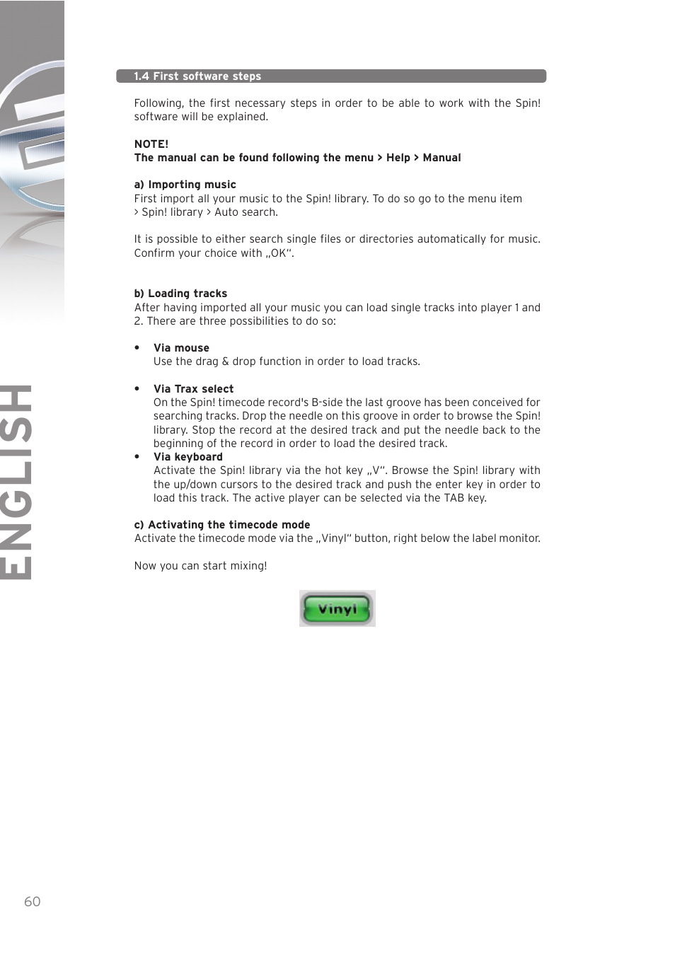 English | Reloop SPIN! User Manual | Page 60 / 140