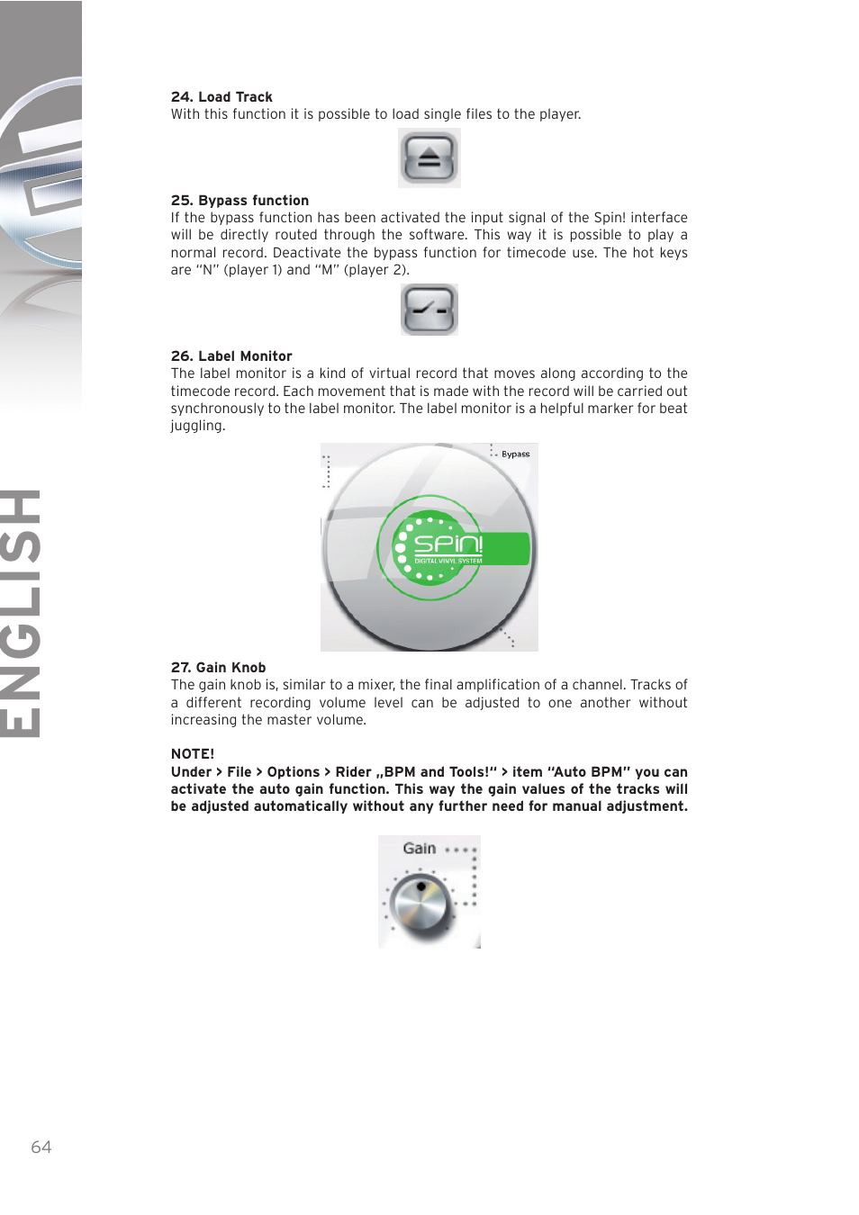 English | Reloop SPIN! User Manual | Page 64 / 140