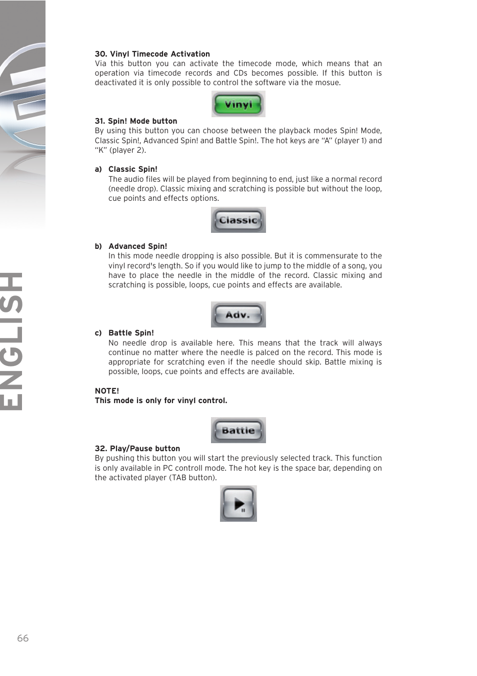 English | Reloop SPIN! User Manual | Page 66 / 140