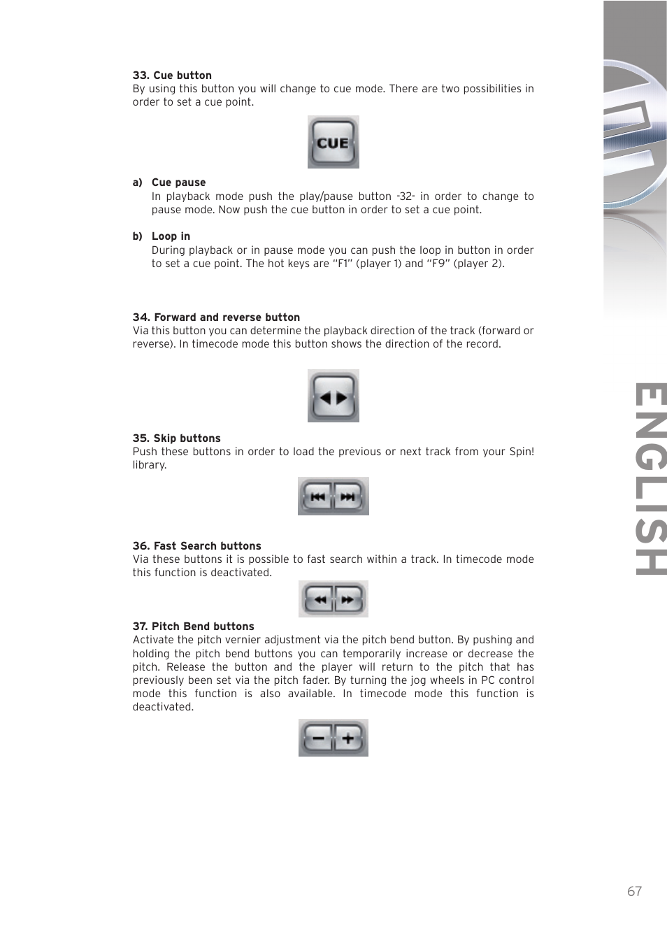 English | Reloop SPIN! User Manual | Page 67 / 140