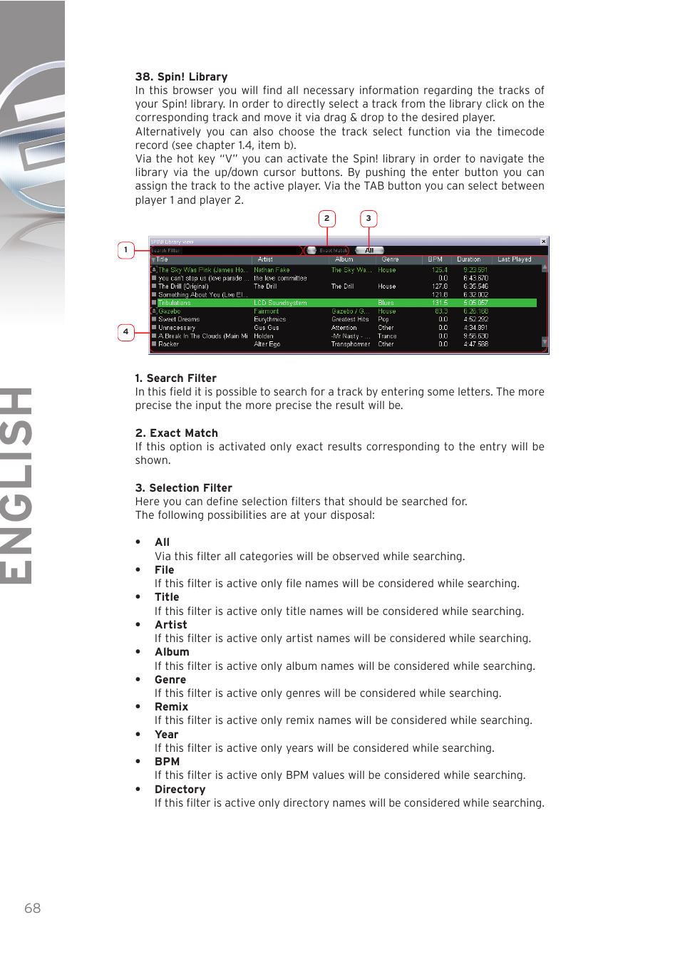 English | Reloop SPIN! User Manual | Page 68 / 140