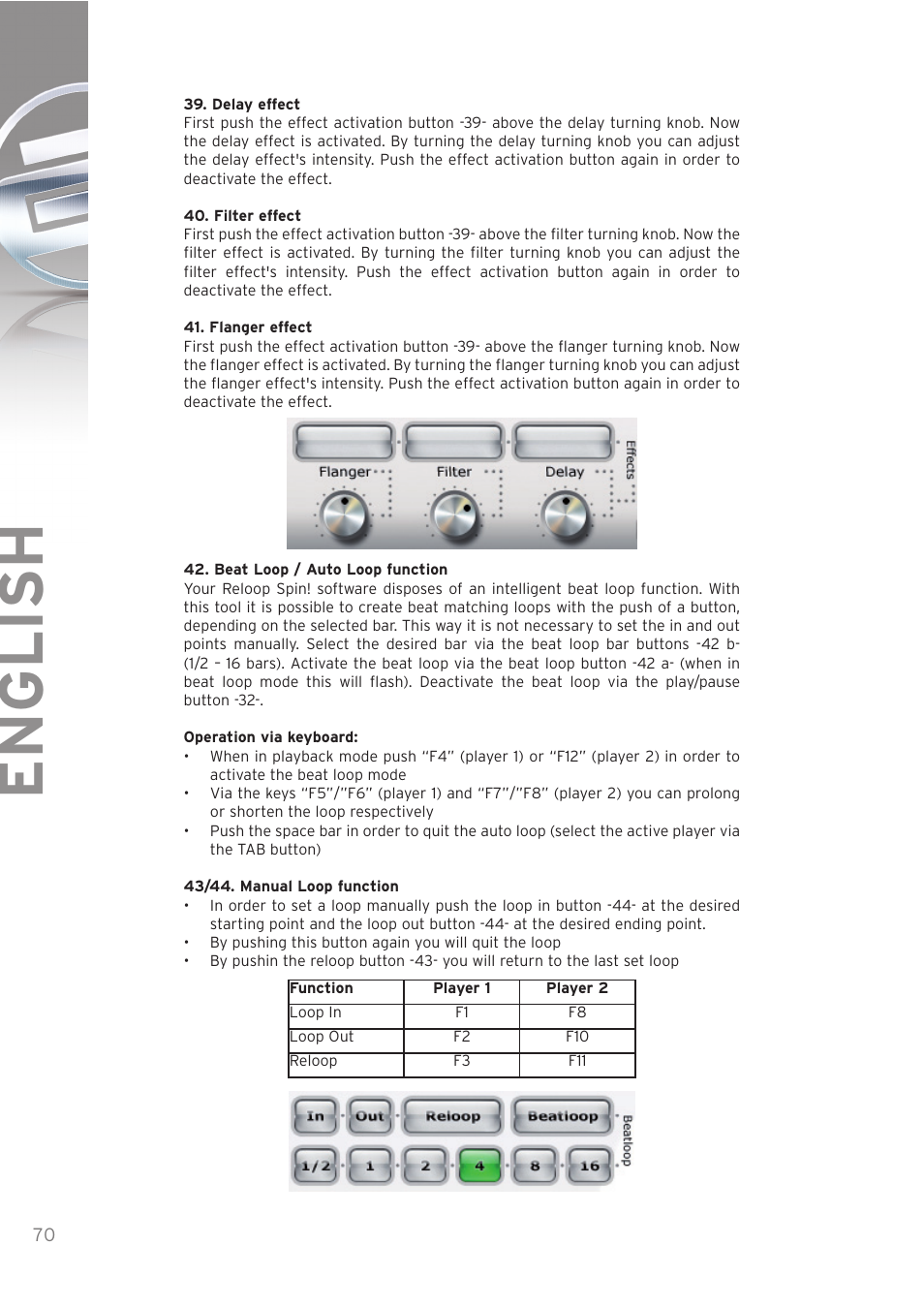 English | Reloop SPIN! User Manual | Page 70 / 140