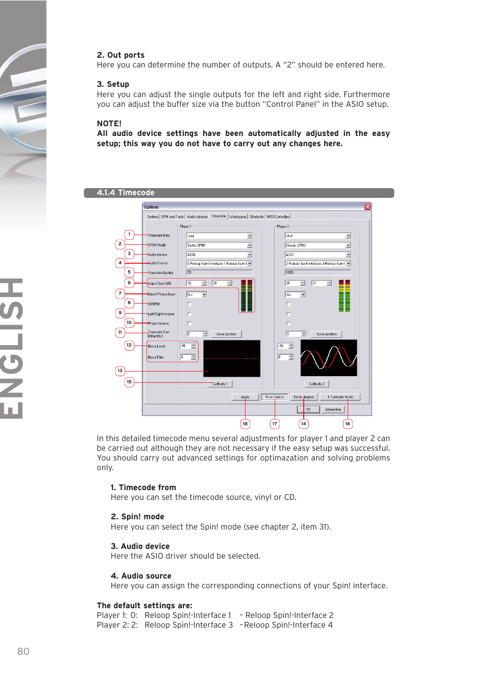 English | Reloop SPIN! User Manual | Page 80 / 140