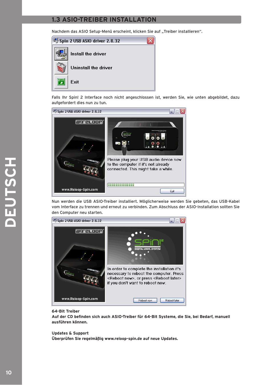 De ut s ch | Reloop SPIN!2 User Manual | Page 10 / 139