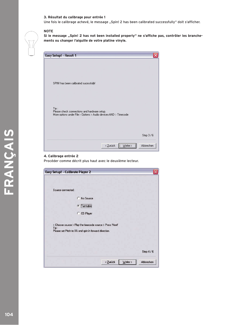 Fr an ç ais | Reloop SPIN!2 User Manual | Page 104 / 139