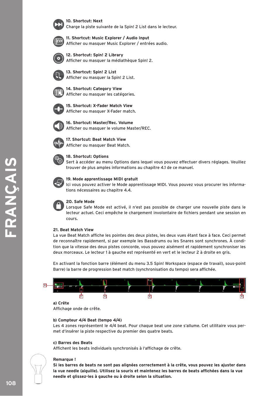 Fr an ç ais | Reloop SPIN!2 User Manual | Page 108 / 139